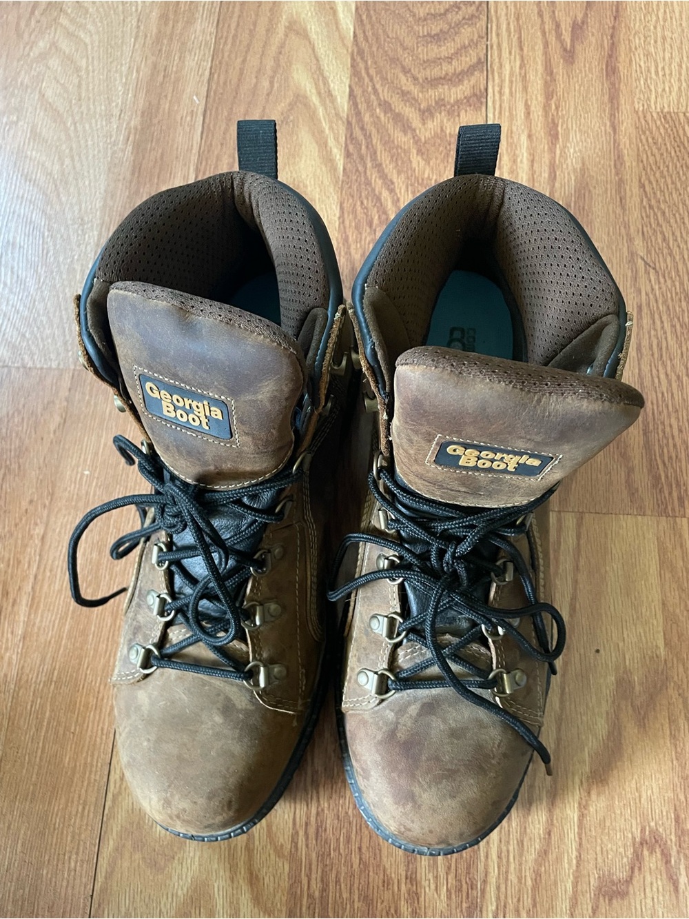 Georgia Boot Steel Toe Brown Leather Waterproof Boots Mens Sz 11 M